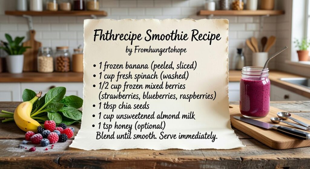 Fhthrecipe Smoothie Recipe by Fromhungertohope